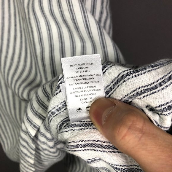 Rails Women's White Navy Canela Stripe Tiered Mini Dress Size Large - Picture 9 of 11